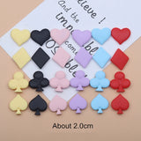 20-30Pcs Poker Spades Love Heart Resin Patch DIY Craft Supplies Materials