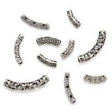 20~30Pcs Tibetan Style Long Tube Hollow Spacer Beads DIY Jewelry Findings