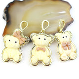 10pcs Lovely Colorful Bear Shape Resin Pendant Jewelry Making Accessories