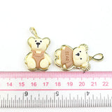 10pcs Lovely Colorful Bear Shape Resin Pendant Jewelry Making Accessories