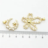 Lovely cz flower/moon/star pendant, cz charm, 10pcs/lot