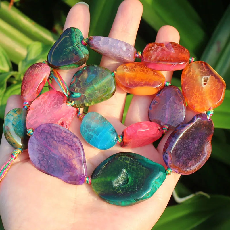 20-30mm Multicolor Agate Loose Beads 18inch
