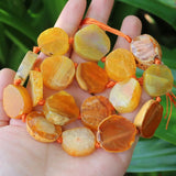 20-30mm Agate Faceted Multicolor Loose Beads DIY Jewelry Making