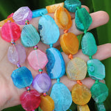 20-30mm Natural Agate Multicolor Loose Beads 16inch
