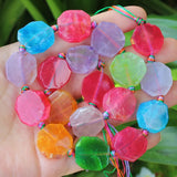 20-30mm Natural Agate Multicolor Loose Beads 16inch