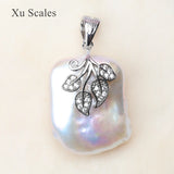 20-30mm Natural Freshwater Extra Large Baroque Aurora Pearl Pendant