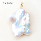20-30mm Natural Freshwater Extra Large Baroque Aurora Pearl Pendant