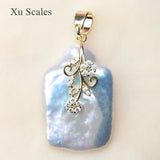 20-30mm Natural Freshwater Extra Large Baroque Aurora Pearl Pendant