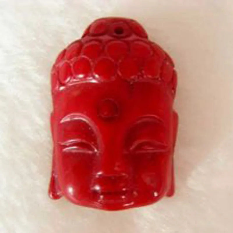 20-30mm Red Buddha Head Coral Pendant