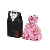 Bride And Groom Candy Box Wedding Favor Sweet Bags With Ribbon