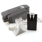 Bride And Groom Candy Box Wedding Favor Sweet Bags With Ribbon