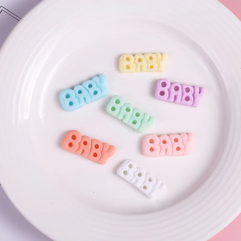 20/30pcs BABY Resin Accessories DIY Craft Supplies Phone Shell Art Fridge Home