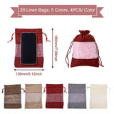 Burlap Drawstring Bags Jewelry Pouches Favor Candy Present Packaging Mixed