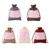 Burlap Drawstring Bags Jewelry Pouches Favor Candy Present Packaging Mixed