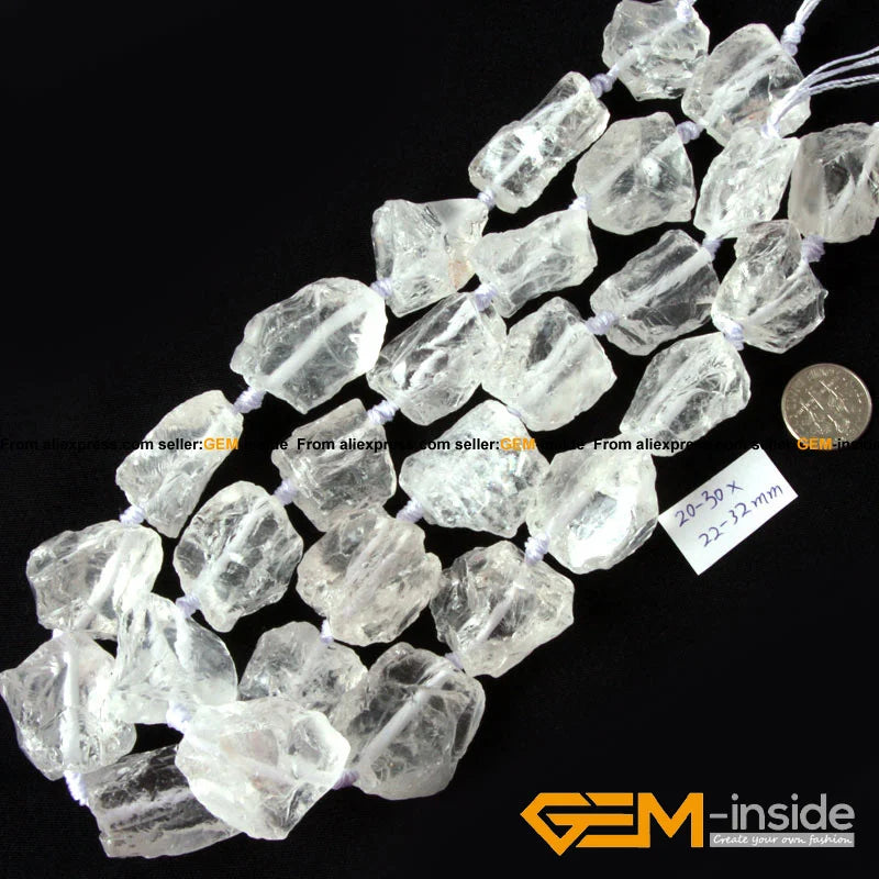Crude Quartz Raw Material Beads 15in Strand Lapis Lazuli