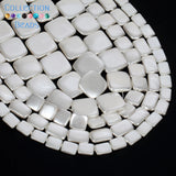 Natural Electroplating Shell Beads Square Spacer Loose Beads Jewelry Making