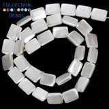 Natural Electroplating Shell Beads Square Spacer Loose Beads Jewelry Making