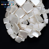 Natural Electroplating Shell Beads Square Spacer Loose Beads Jewelry Making