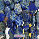 Natural Lapis Stone Flat Irregular Shape Loose Beads DIY Jewelry Accessories