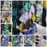 Natural Light Amethysts Crystal Stone Irregular Shape Loose Beads