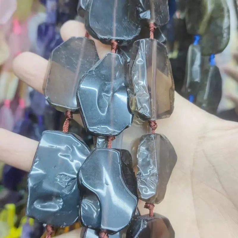 20-38mm Smoky Crystal Stone Loose Beads DIY Jewelry Accessories
