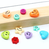 Colorful Resin Beads Smiley Loose Spacer Beads Jewelry Making DIY Earrings