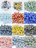 20/40Pcs 11MM Ceramic Men Bracelet Spacer Beads Multicolor Irregular Round