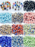 36 Colors 8MM Cube Ceramic Spacer Beads Jewelry Making DIY Porcelain
