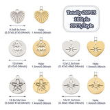 20~40Pcs/Box Starfish Heart Stainless Steel Charms for Jewelry Making