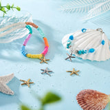 20~40Pcs/Box Starfish Heart Stainless Steel Charms for Jewelry Making