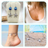 20~40Pcs/Box Starfish Heart Stainless Steel Charms for Jewelry Making