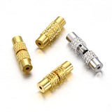 20-40pcs 13x4mm Twist Cylinder Fasteners Clasps for DIY Jewelry Making
