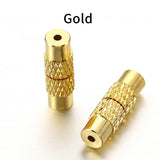 20-40pcs 13x4mm Twist Cylinder Fasteners Clasps for DIY Jewelry Making