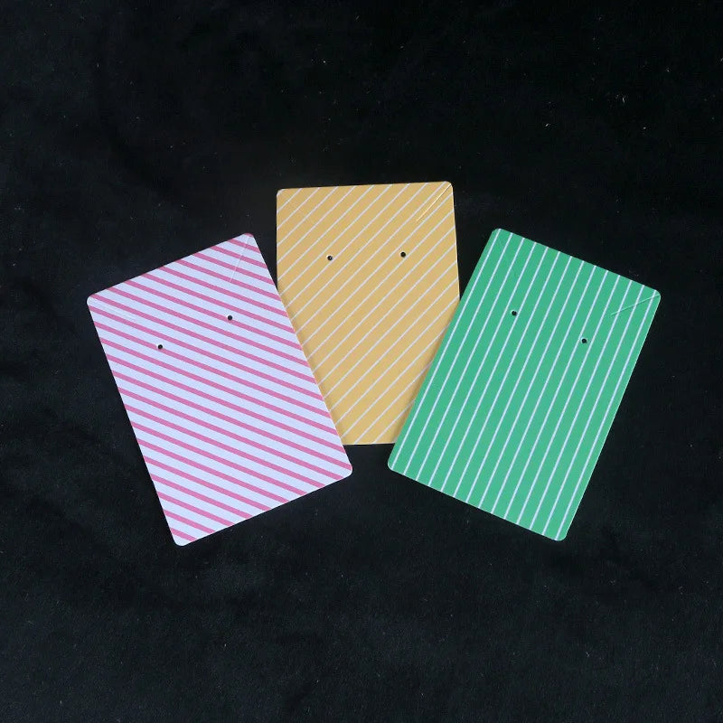20/40pcs 6x9cm Earring and Necklace Display Cards Colorful Cardboard Package