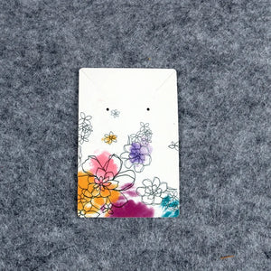 20/40pcs 6x9cm Earring and Necklace Display Cards Colorful Cardboard Package