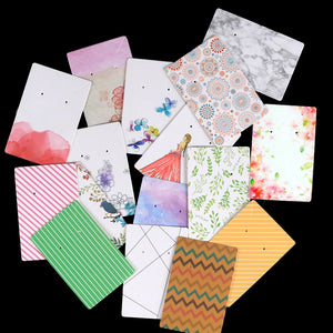 20/40pcs 6x9cm Earring and Necklace Display Cards Colorful Cardboard Package