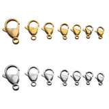 20-40pcs Stainless Steel Lobster Clasp Hooks For Jewelry Making