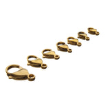 20-40pcs Stainless Steel Lobster Clasp Hooks For Jewelry Making