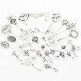 30pcs Assorted Key Charms Pendants for DIY Jewelry Making