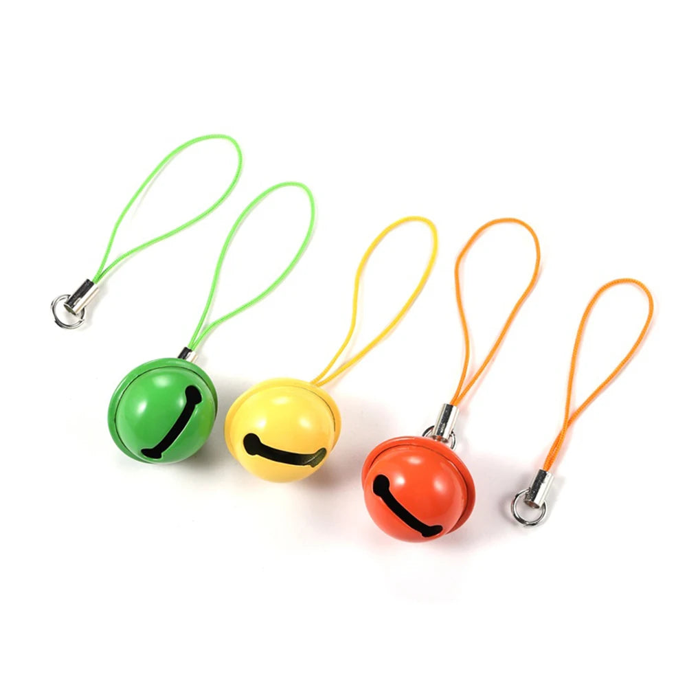Colorful Lanyard Cord Lobster Clasp Rope Christmas Bell Keychain Hooks Keyring