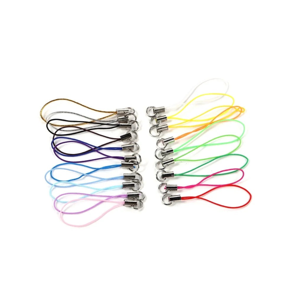 Colorful Lanyard Cord Lobster Clasp Rope Christmas Bell Keychain Hooks Keyring