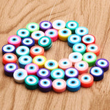 Multicolor Eyes Polymer Clay Spacer Beads for Jewelry Making DIY Bracelets