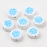 Christmas Snowflake Polymer Clay Beads for DIY Jewelry Making