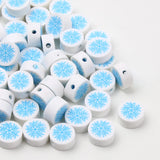 Christmas Snowflake Polymer Clay Beads for DIY Jewelry Making