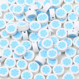 Christmas Snowflake Polymer Clay Beads for DIY Jewelry Making