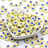 10mm Yellow Hat Clay Round Beads for Jewelry Making DIY