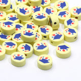 10mm Yellow Hat Clay Round Beads for Jewelry Making DIY