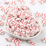10mm Polymer Clay Baseball Loose Beads Jewelry Making DIY Supplies