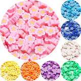 10mm Multicolor Clay Flower Beads Polymer Clay Beads Loose Spacer Beads