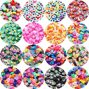 10mm Polymer Clay Beads Variety Pack for Jewelry Making DIY Bracelet